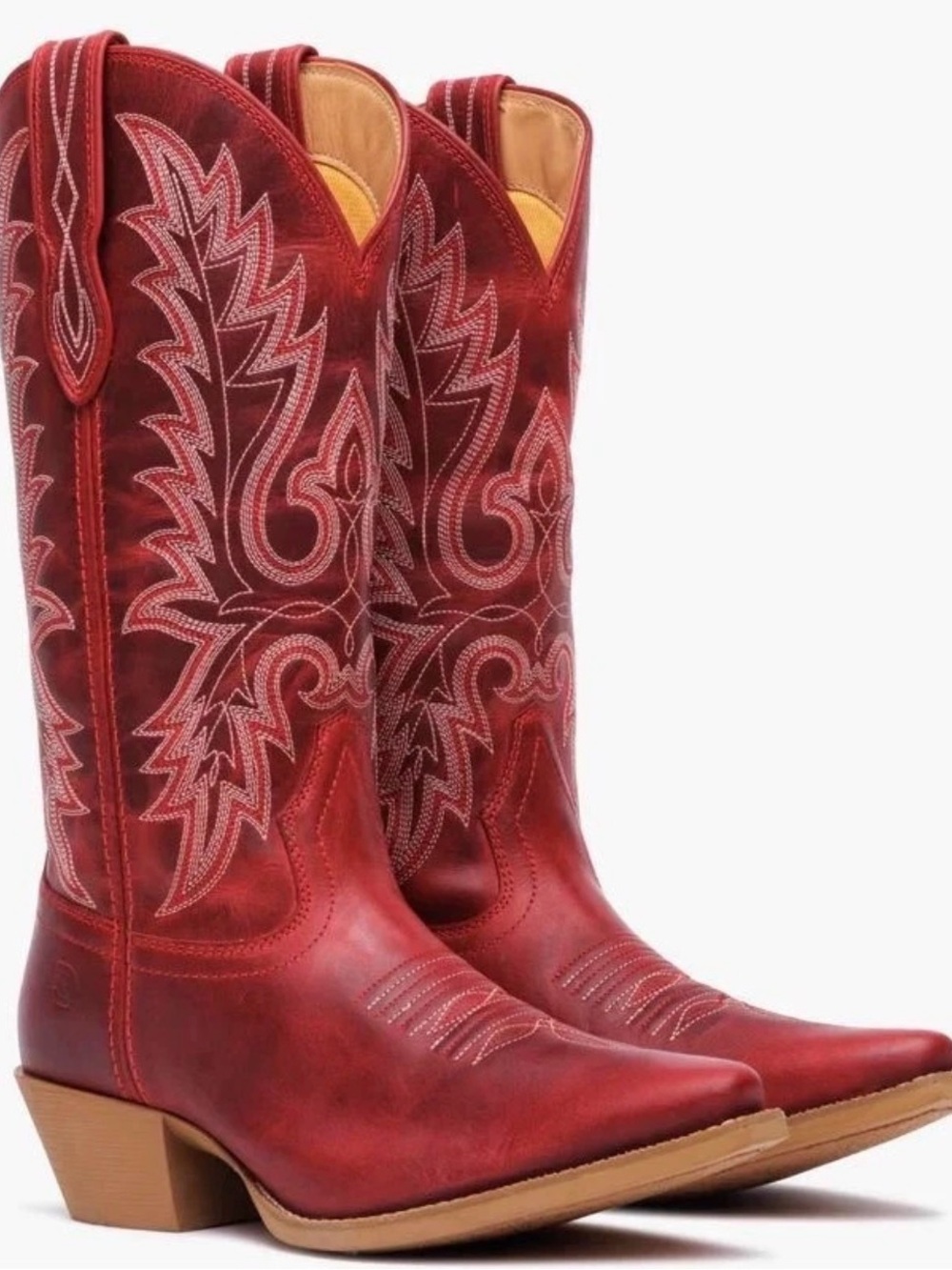 NEW Durango Women's Crush Crimson Red, Snip Toe, Tall Cowboy Boots Dark Red